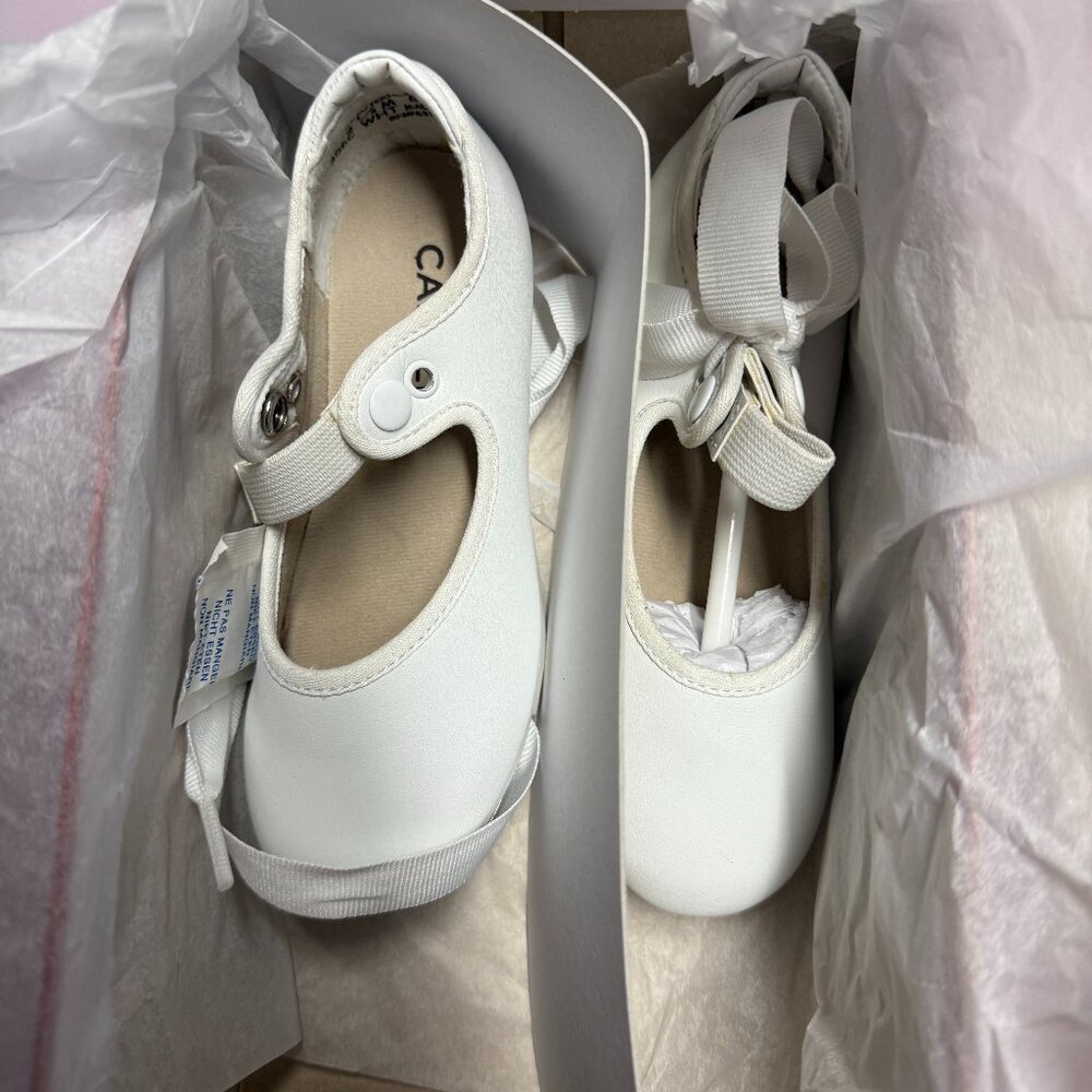 Toddler Kids Capezio White Leather Tap Shoes 9.5M